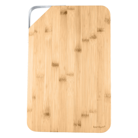 Zoe - Çelik Kulplu Kesme Tahtası Dikdörtgen Küçük