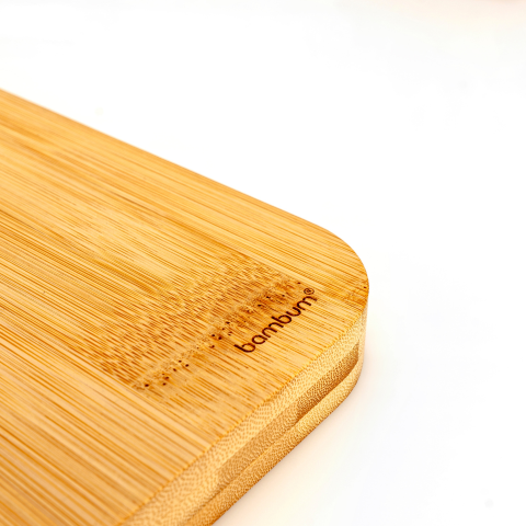 Zoe - Çelik Kulplu Kesme Tahtası Dikdörtgen Küçük