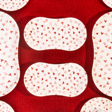 Pera Love - 19 Cm Oval Kayık Tabak