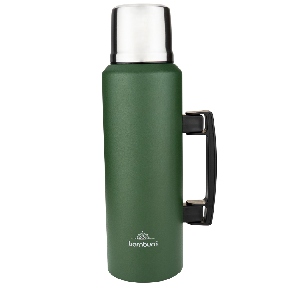 North - Klasik Kulplu Termos Yeşil 1.5 Litre