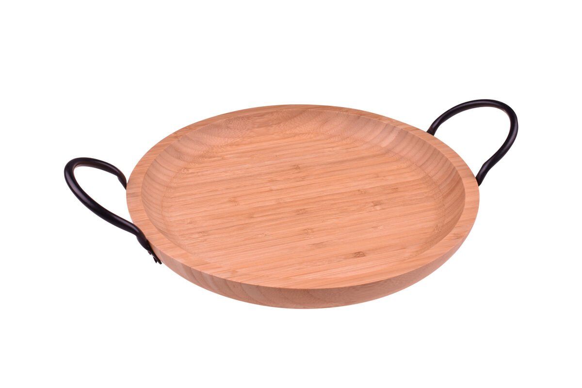 Panola - Kulplu Yuvarlak Tepsi