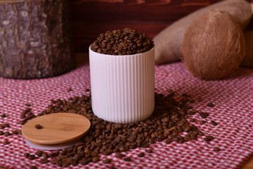 Mantia - Bambu Kapaklı Porselen Kavanoz