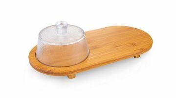 Hira - Cam Kapaklı Peynir Seti Oval