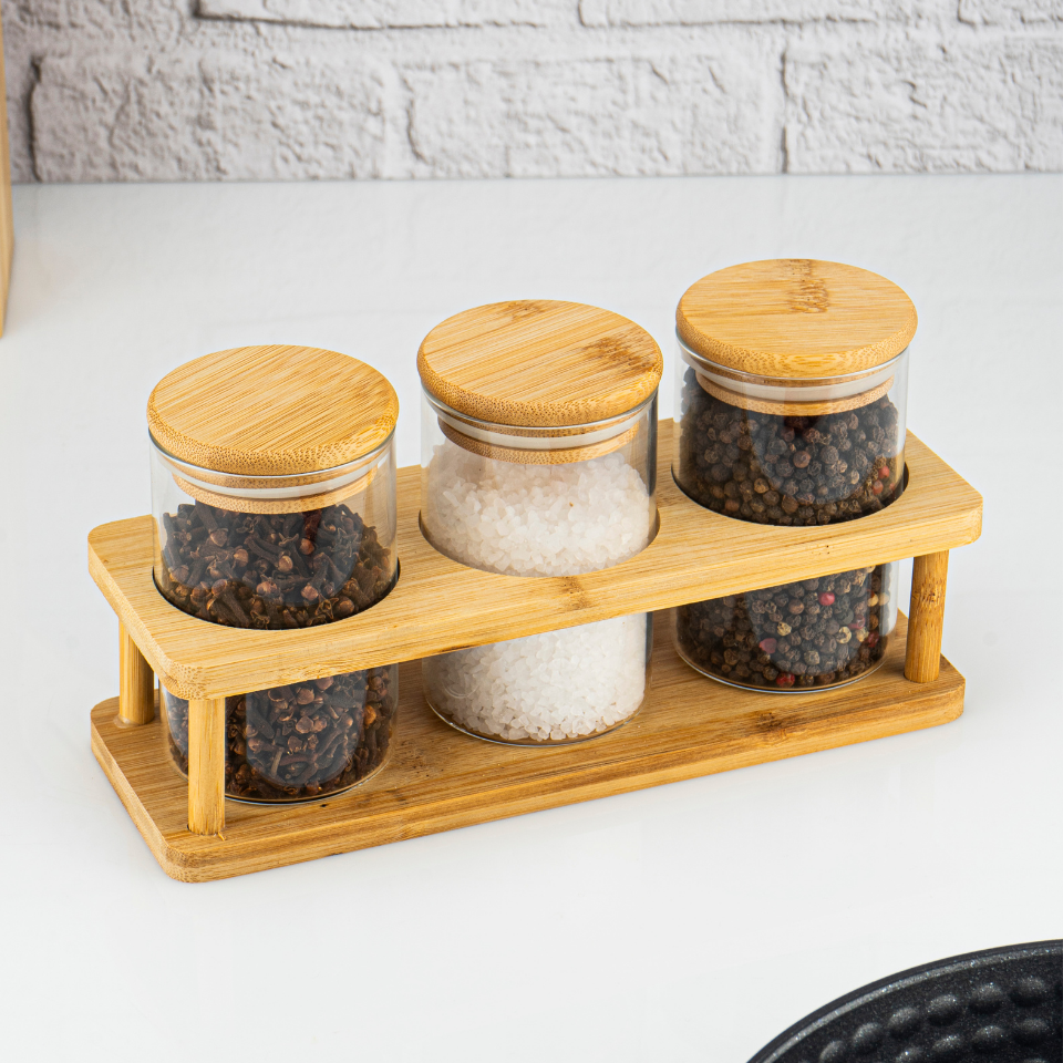 Andra - 4 Parça Standlı Baharatlık Seti Büyük
