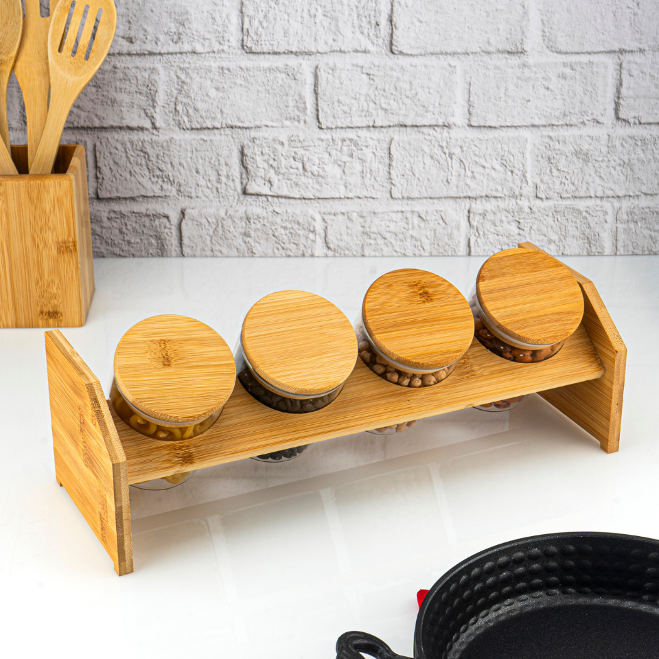 Tier - 5 parça Tek Katlı Standlı Baharatlık Büyük