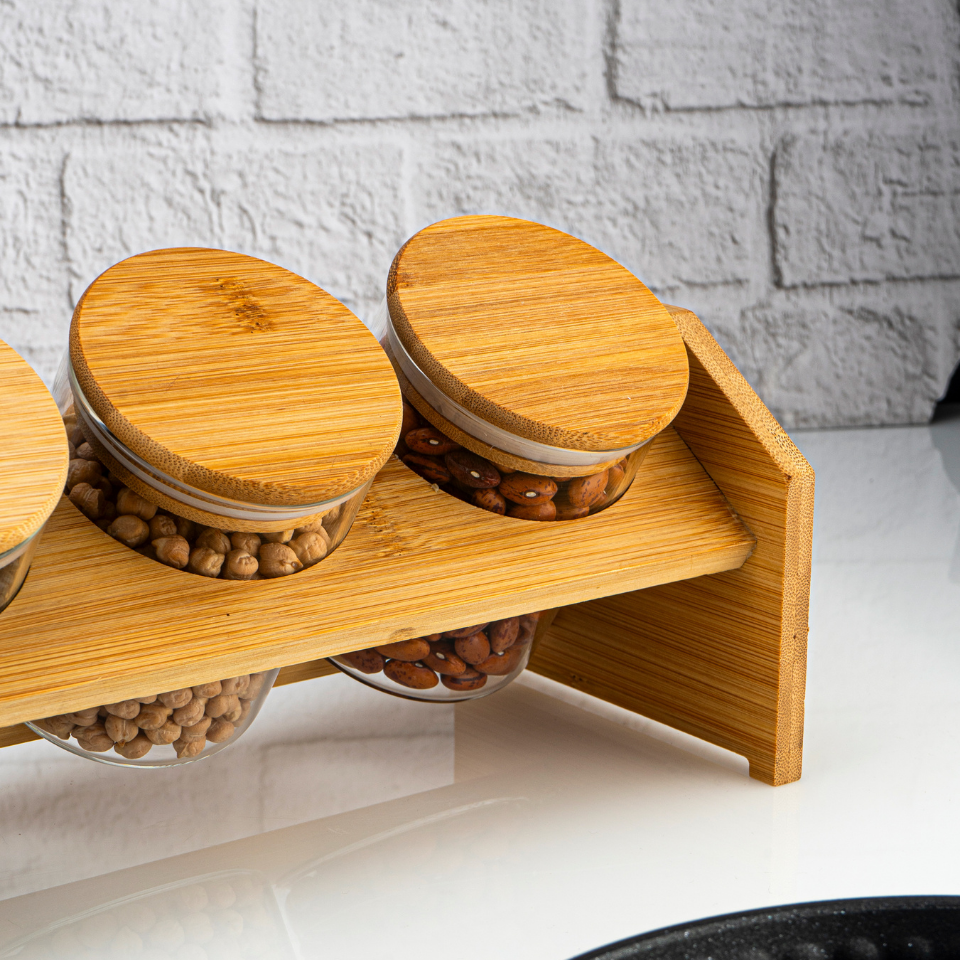 Tier - 5 parça Tek Katlı Standlı Baharatlık Küçük