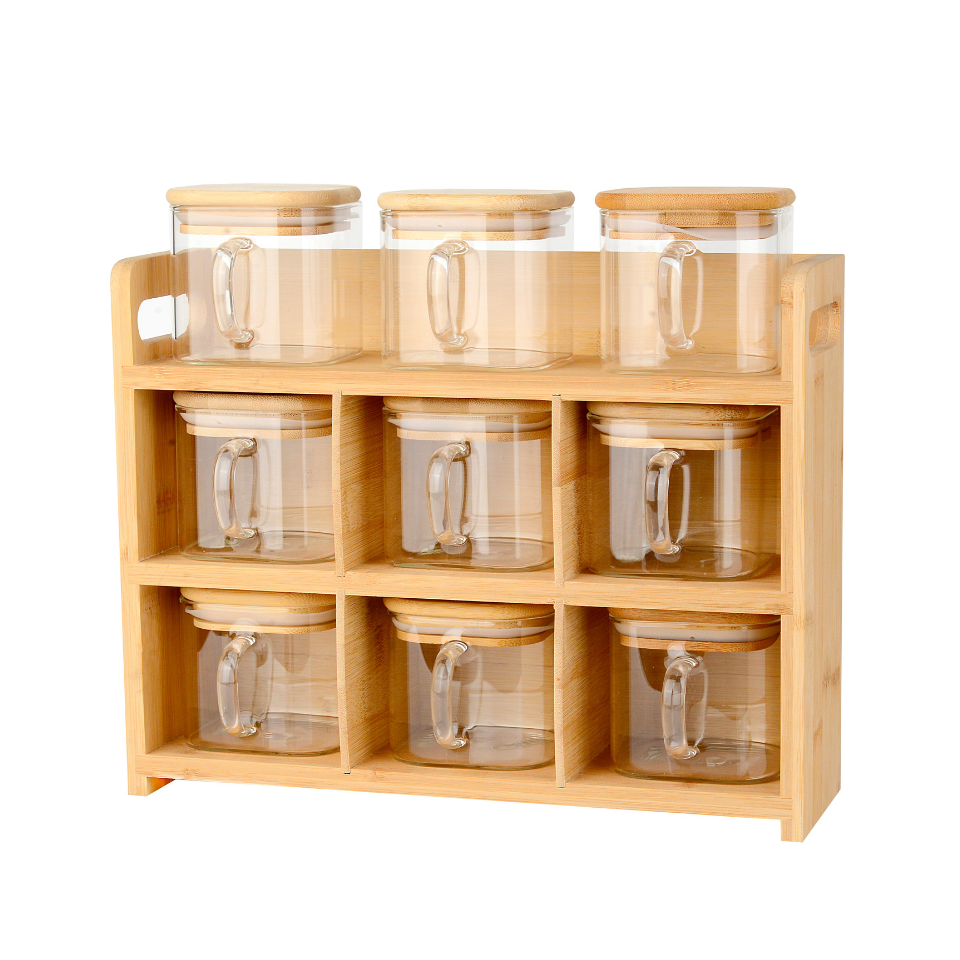 Tier - 10 Parça 3 Katlı Kulplu Baharatlık Seti