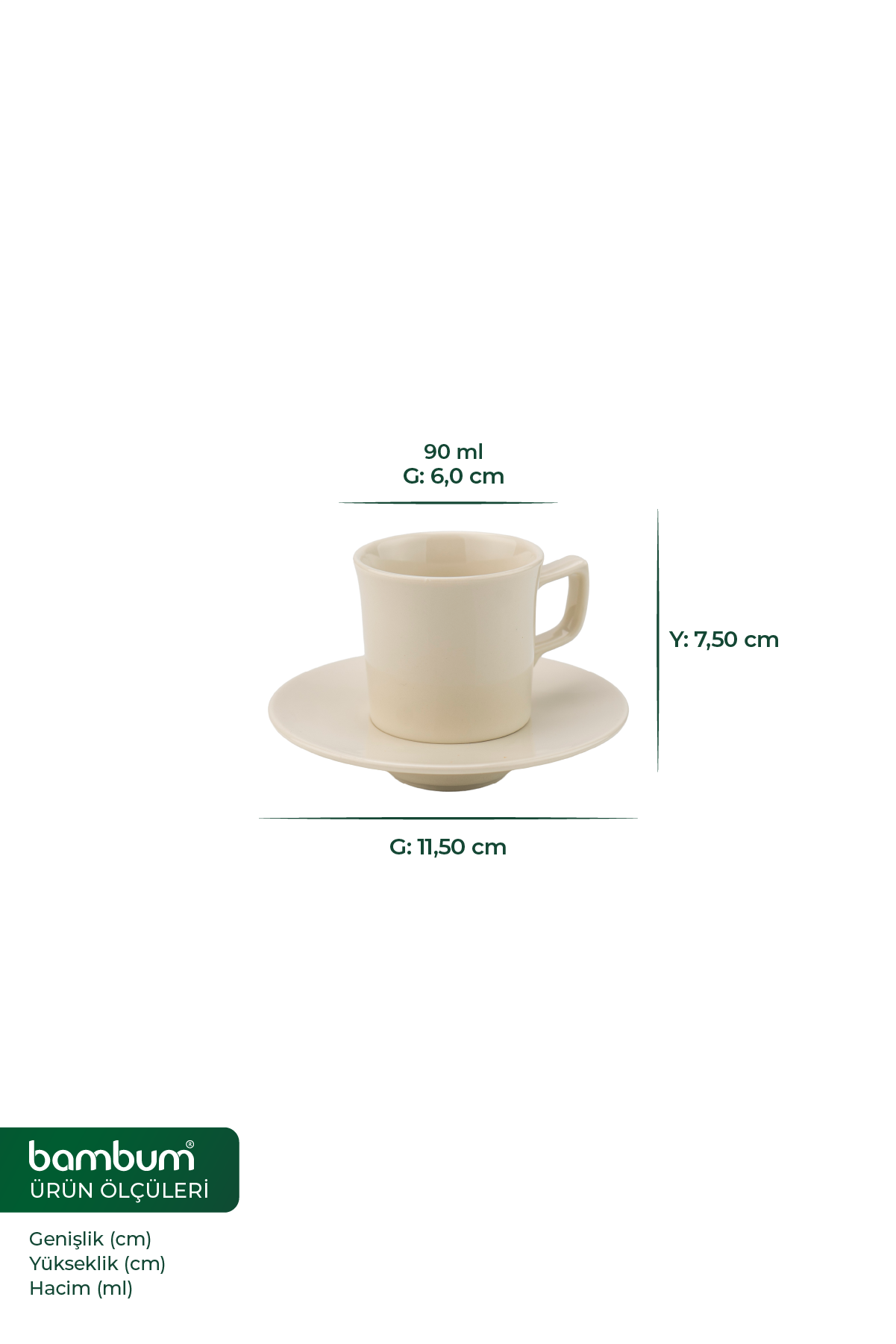 Melsa - 6 Kişilik Kahve Fincan Takımı