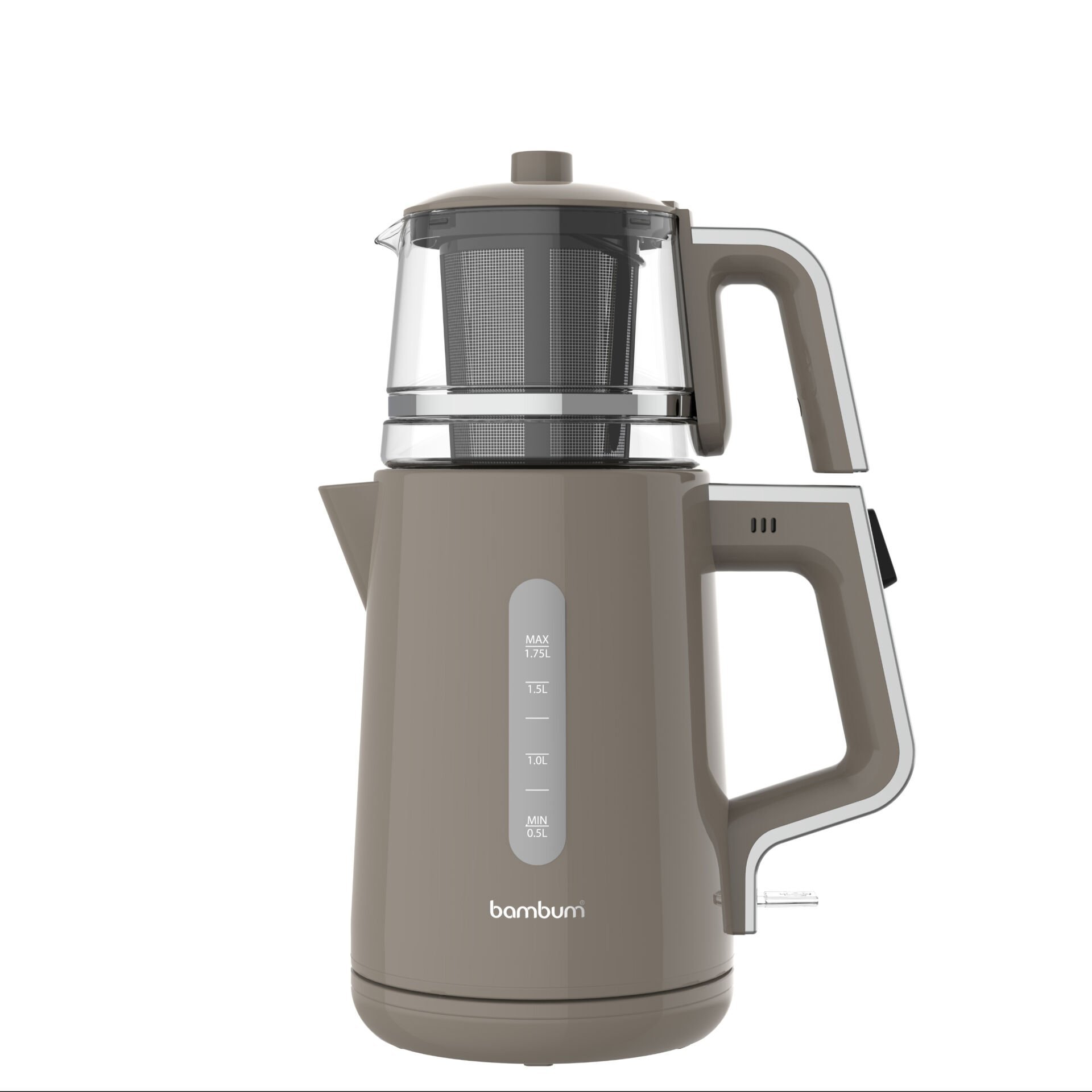 Force - Cam Demlikli Çay Makinesi Bej