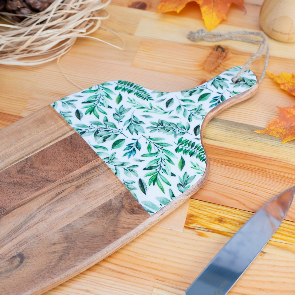 Kangura - Dikdörtgen Kesme Tahtası Yaprak