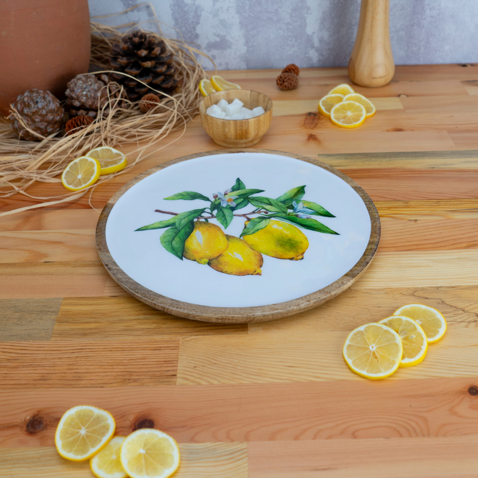 Kangura - Yuvarlak Tepsi Limon Büyük