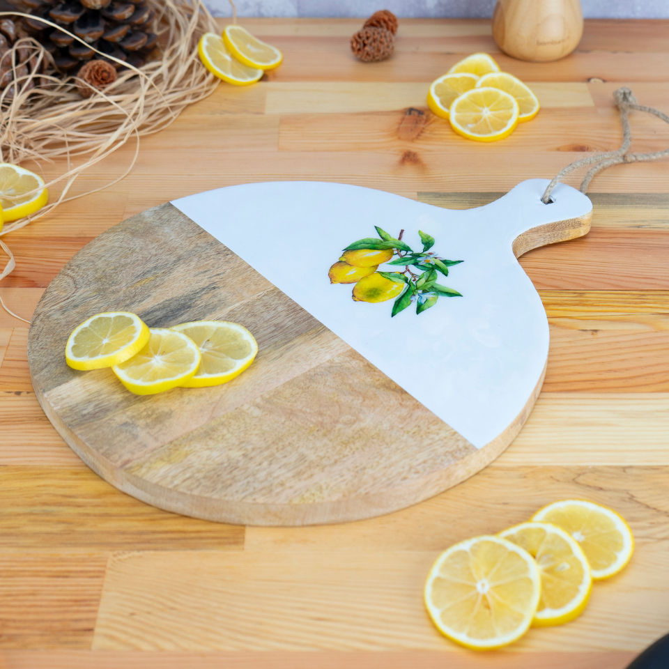 Kangura - Yuvarlak Kesme Tahtası Limon