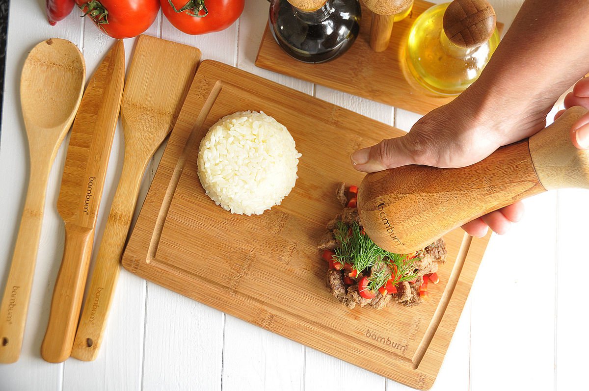 Tofu - 4 Parça Bambu Mutfak Seti