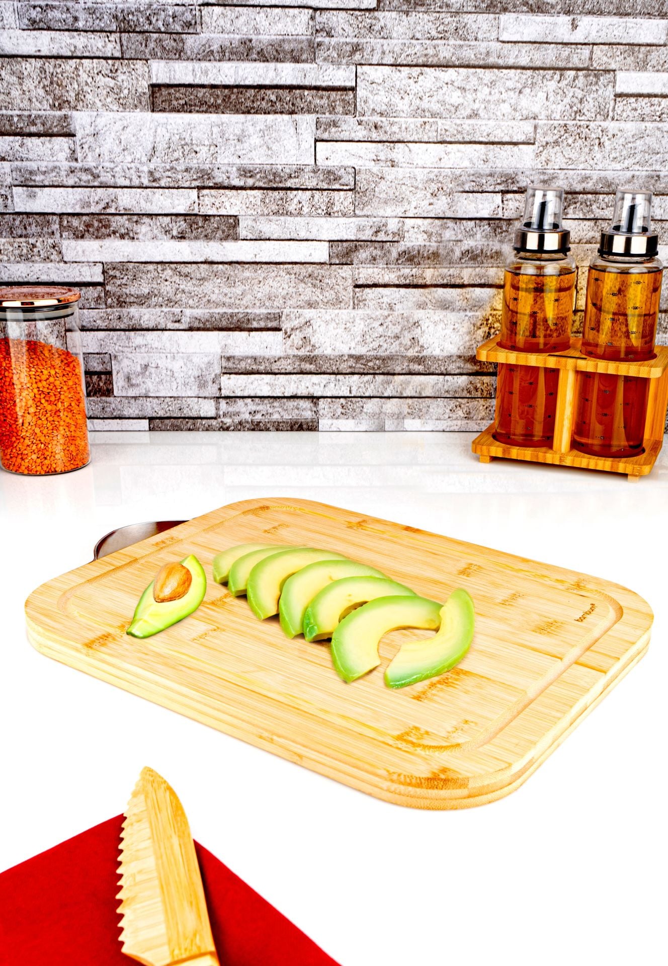 Zoe  Çelik Kulplu Kesme Tahtası