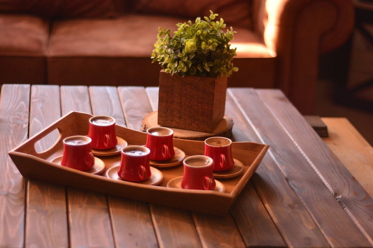 Harem - 6 Kisilik Kahve Fincan Takimi Saray Kirmizi