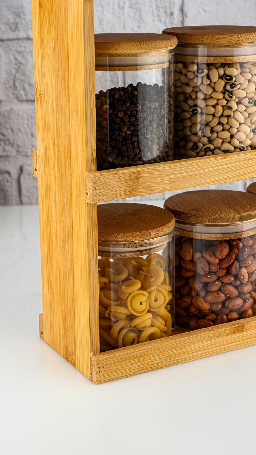 Tier - 10 Parça 3 Katlı Standlı Baharatlık Seti