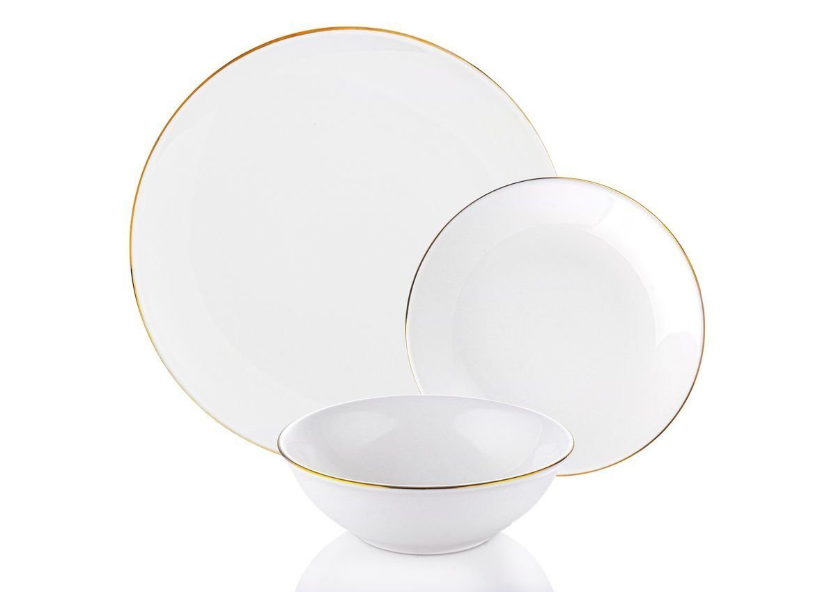 Naz - 12 Parça Yemek Takımı Beyaz