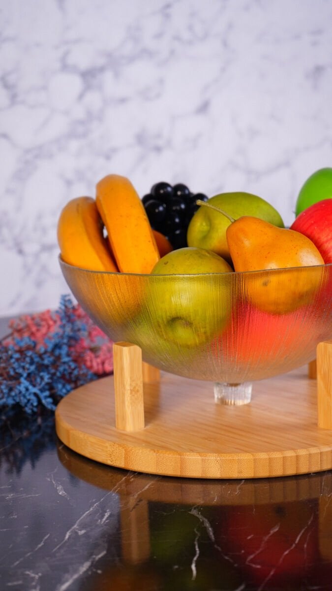 Kuga - Cam kapaklı Kek Fanusu Ayaklı 30 cm