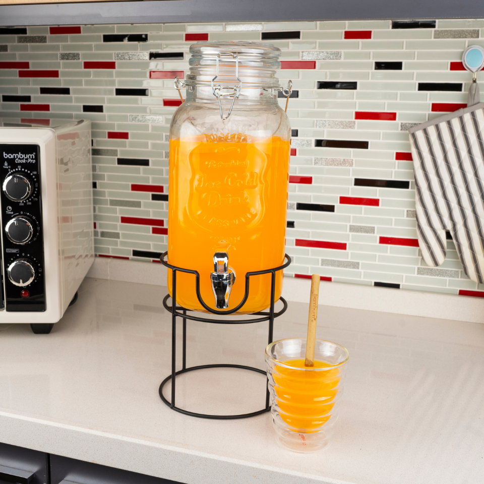 Caspian - Bronz Renkli Sebil 3,5L - Ekstra Musluk Hediyeli