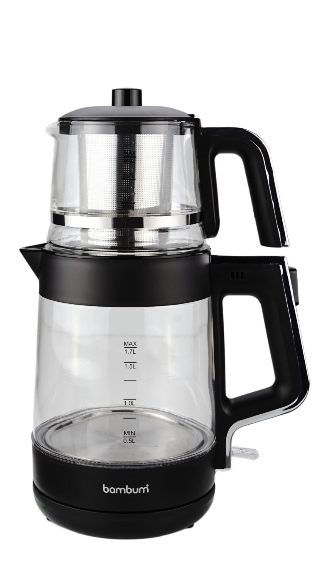 Zelda - Cam Hazneli Çay Makinesi Siyah