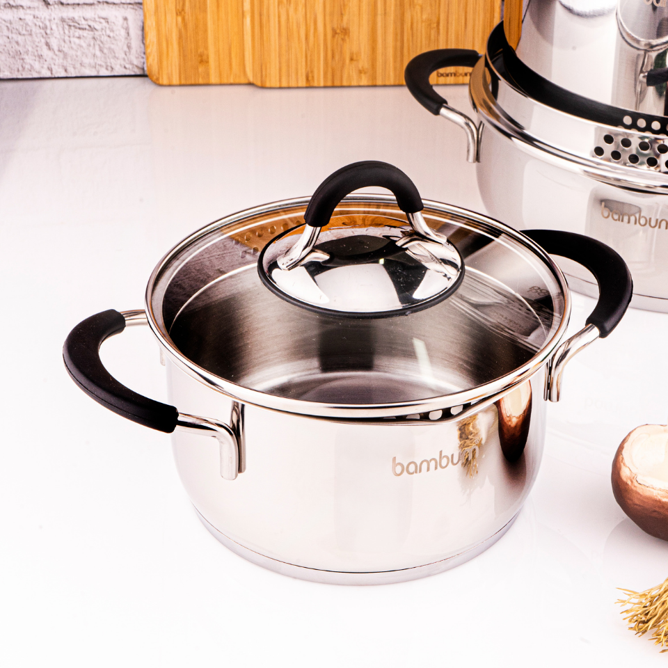 Stellar - 8 Parça Çelik Tencere Seti