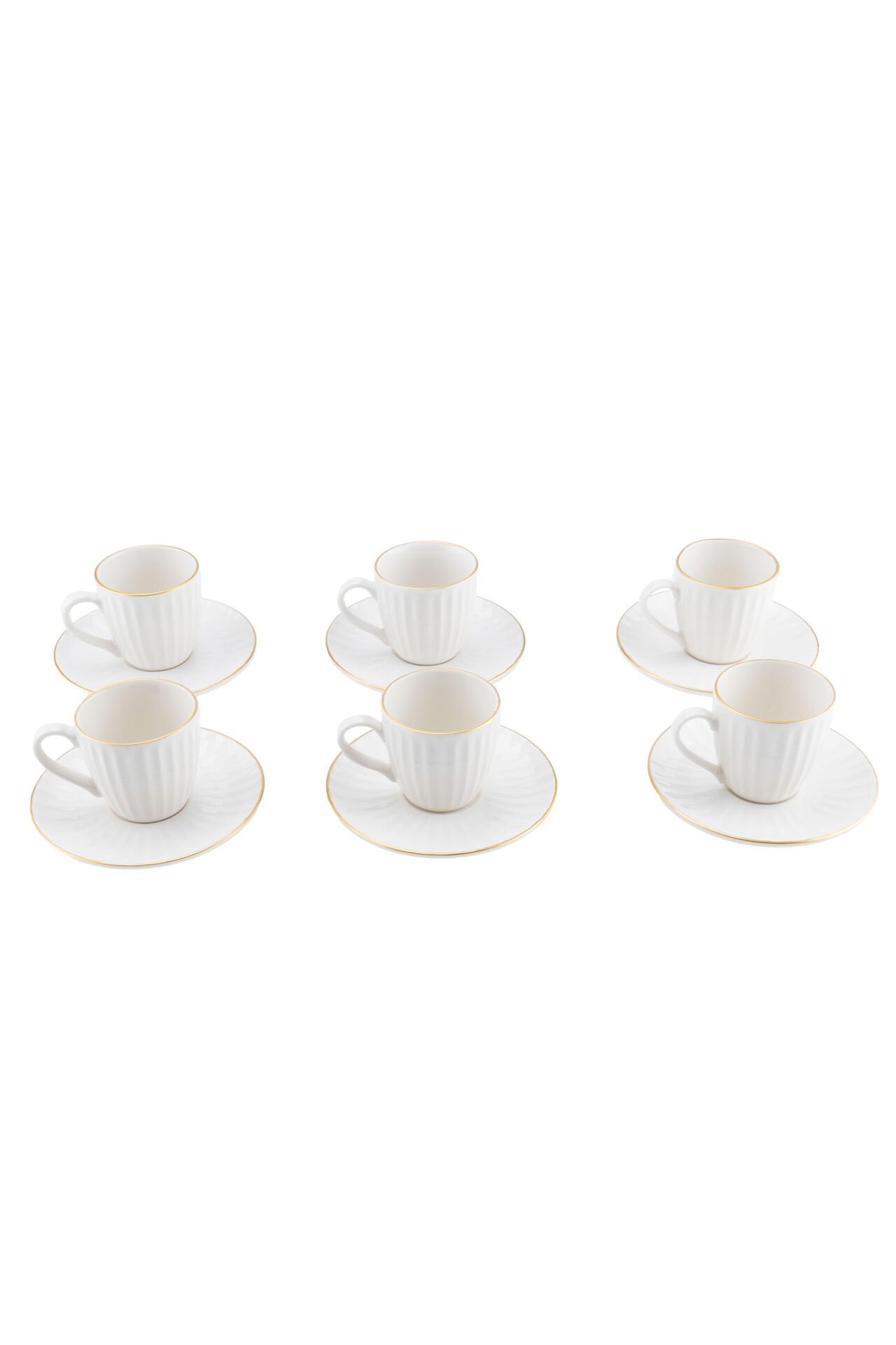 Karizma - 6 Kişilik Kahve Fincan Takımı Gold