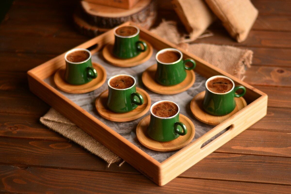 Harem - 6 Kişilik Kahve Fincan Takımı Yakut