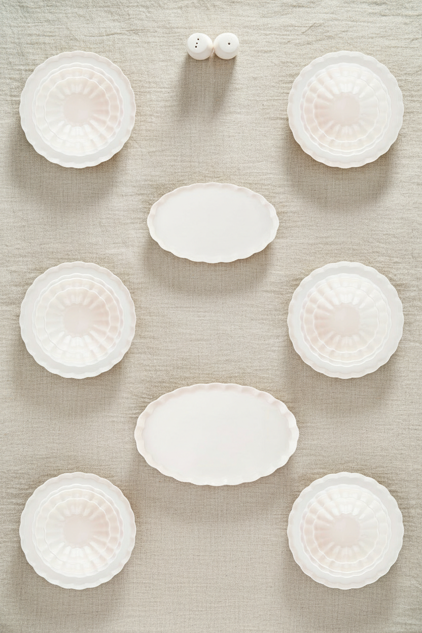 Royal - 28 Parça Yemek Takımı Beyaz