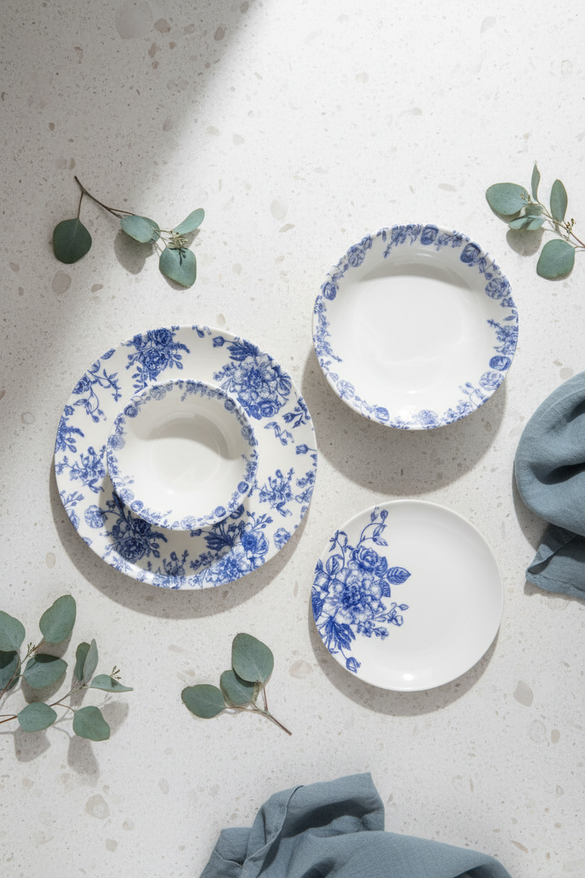 Moderna - 24 Parça Yemek Takımı Blue