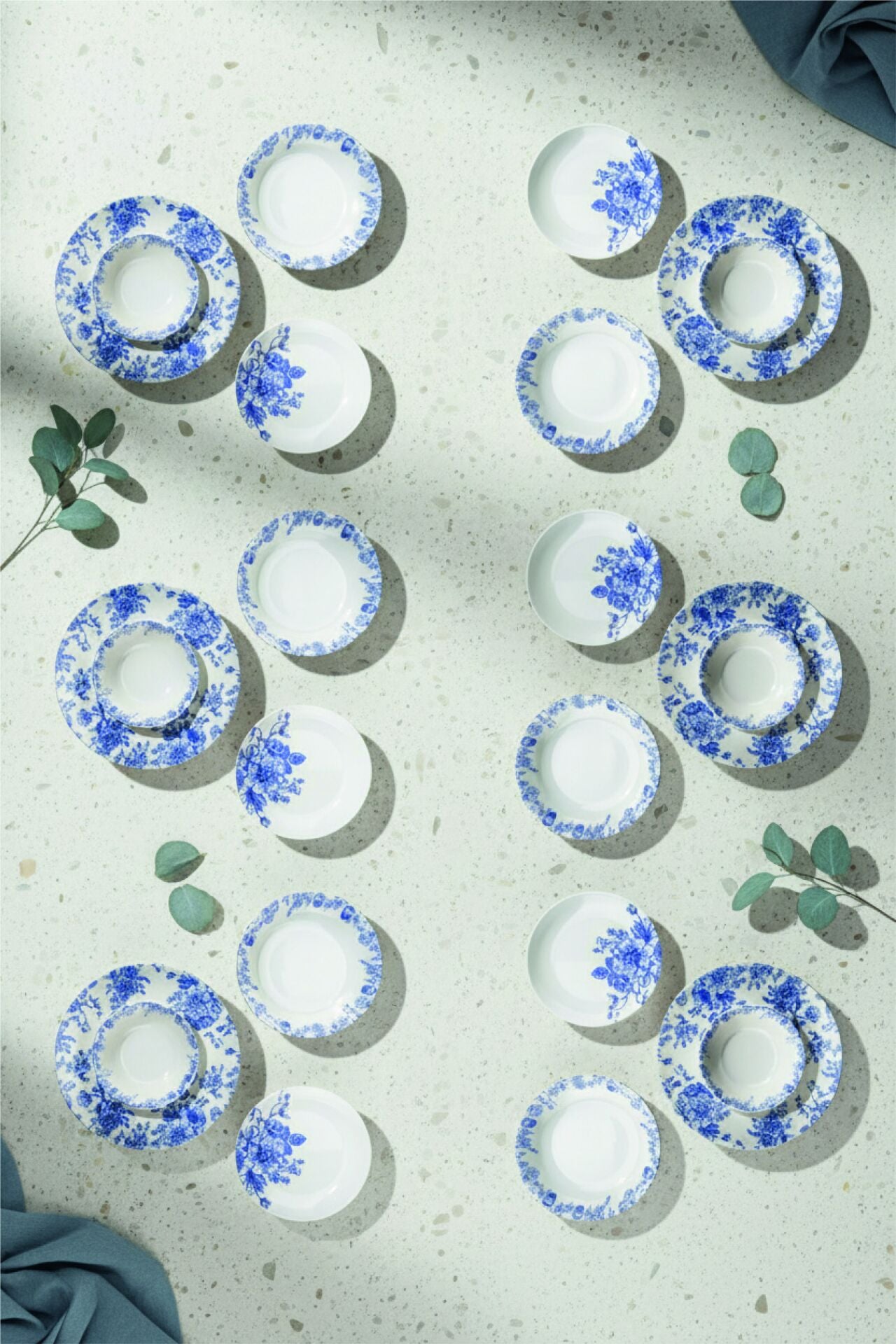 Moderna - 24 Parça Yemek Takımı Blue