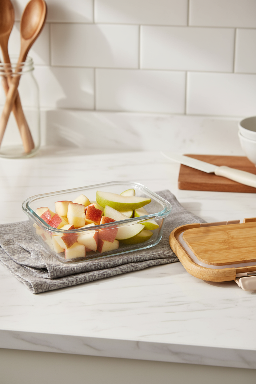 Satina - Dikdörtgen  Kilitli Cam Saklama Kabı 370 ml