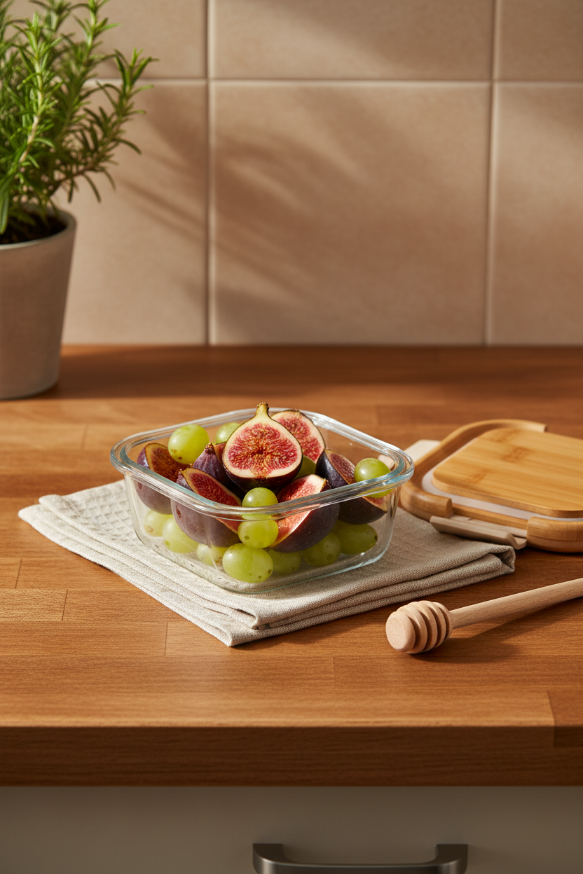 Patina - Kare Kilitli Cam Saklama Kabı 320 ml