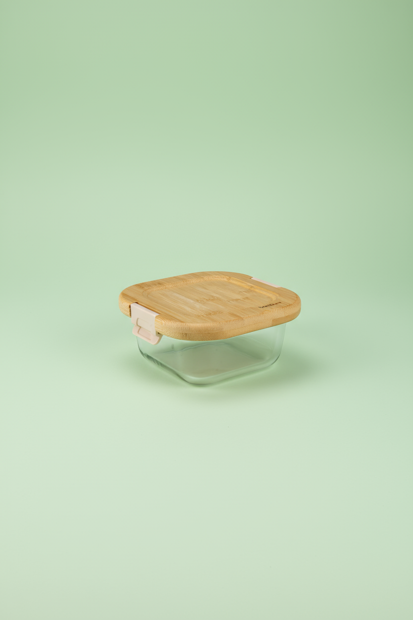 Patina - Kare Kilitli Cam Saklama Kabı 520 ml