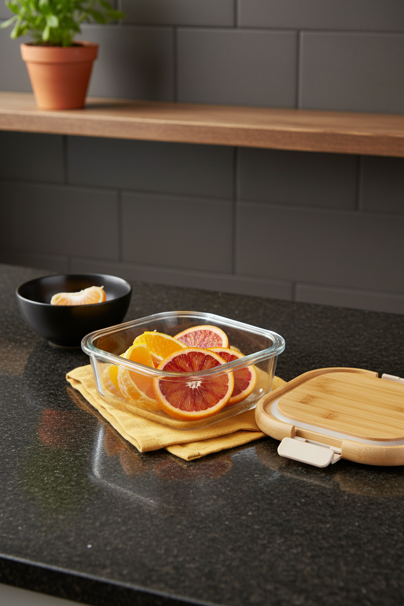 Patina - Kare Kilitli Cam Saklama Kabı 520 ml