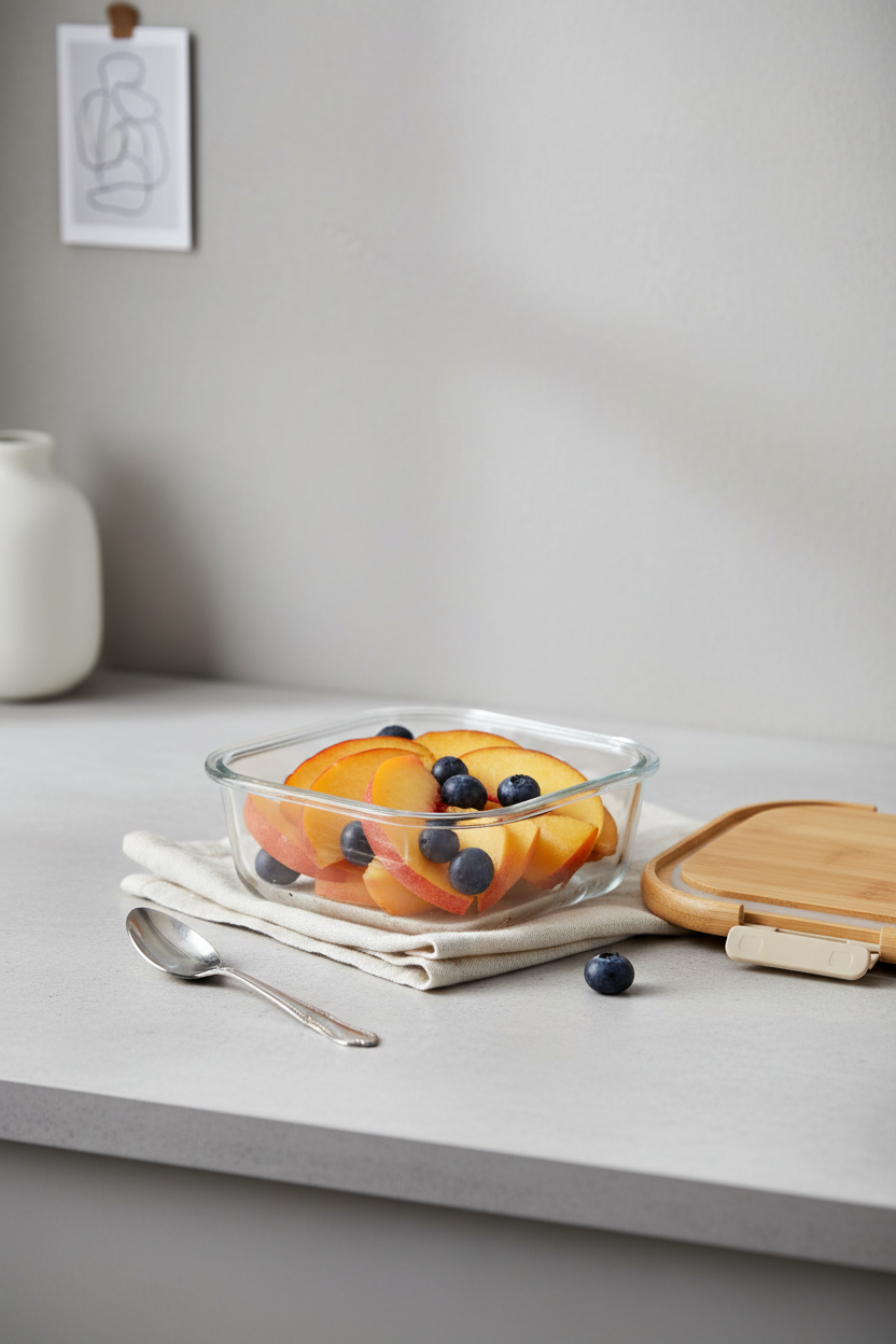 Patina - Kare Kilitli Cam Saklama Kabı 1100 ml