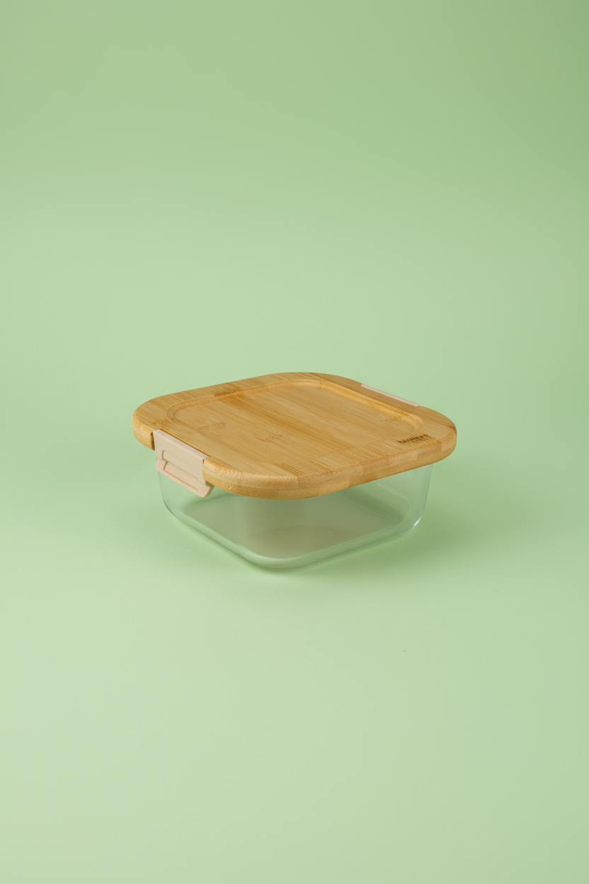 Patina - Kare Kilitli Cam Saklama Kabı 1100 ml