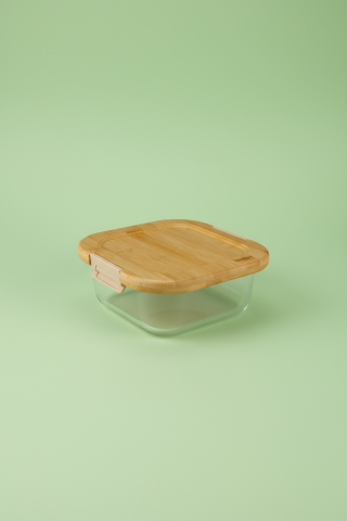 Patina - Kare Kilitli Cam Saklama Kabı 1100 ml