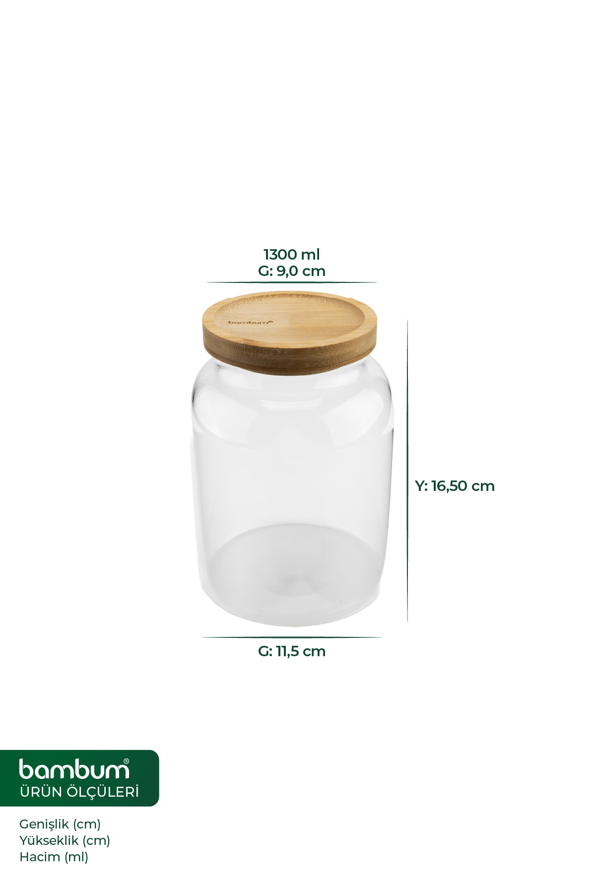 Amazone - Cam Saklama Kabı 1300ml