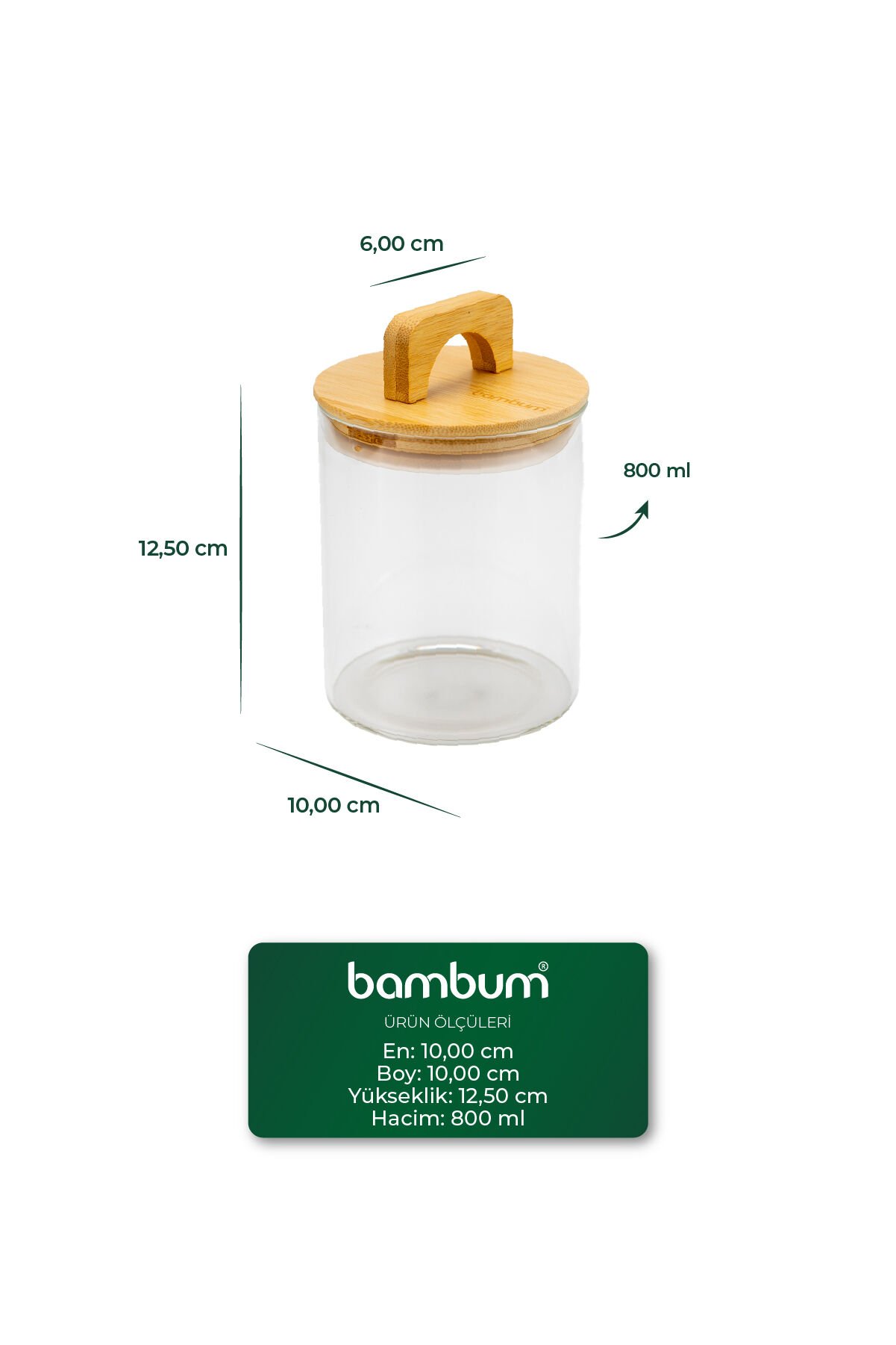 Ciri - Bambu Kapaklı Baharatlık 12 cm