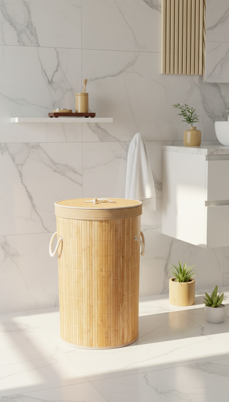 Linen - Çamaşır Sepeti Yuvarlak