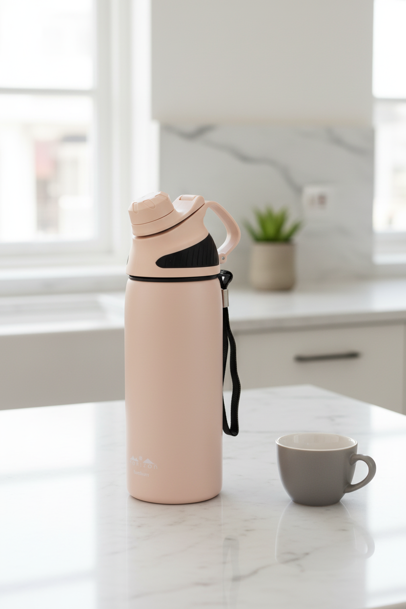 Horizon - Termos Termos Bardak Pembe 600ml