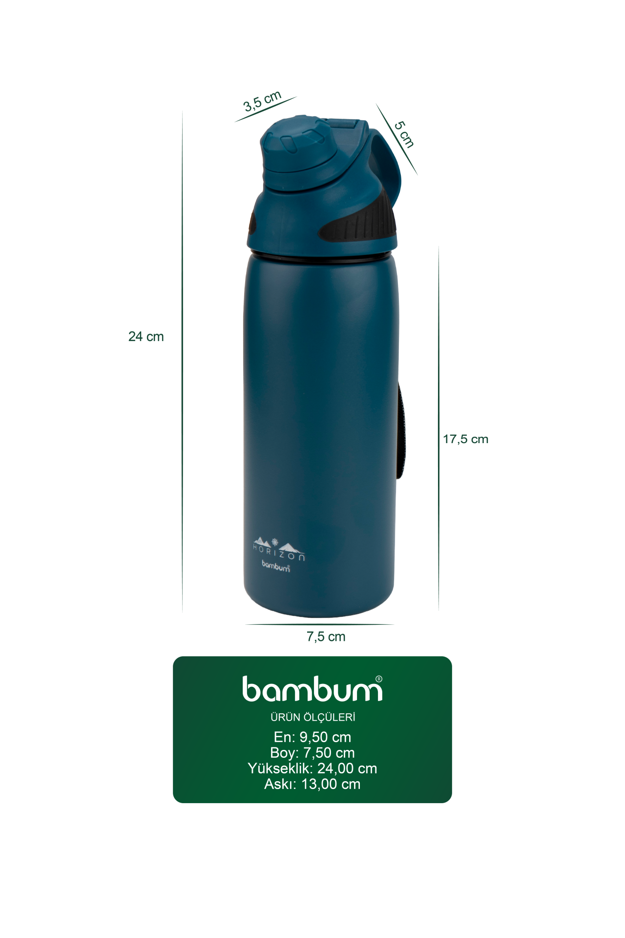 Horizon - Termos Termos Bardak Lacivert 600ml