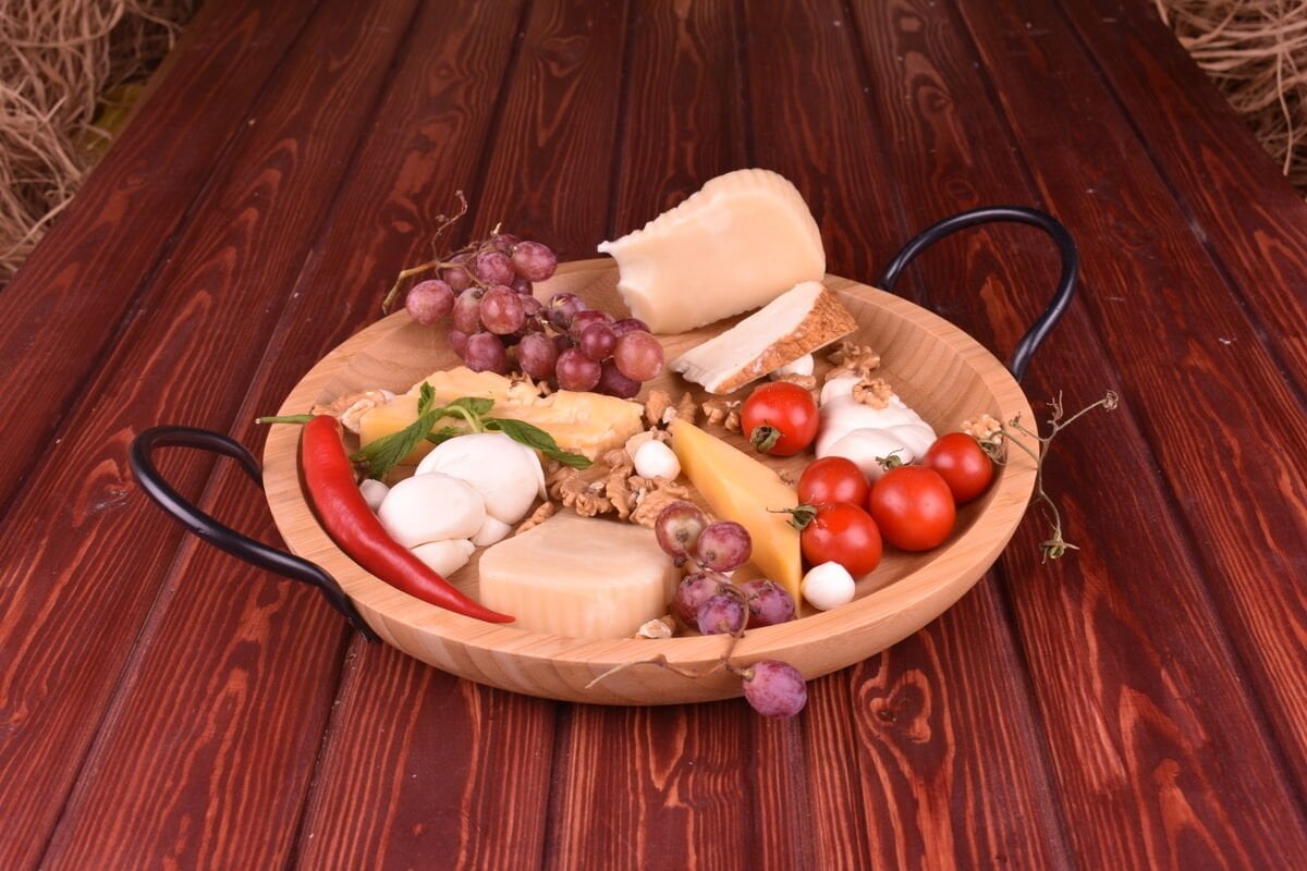 Panola - Kulplu Yuvarlak Tepsi