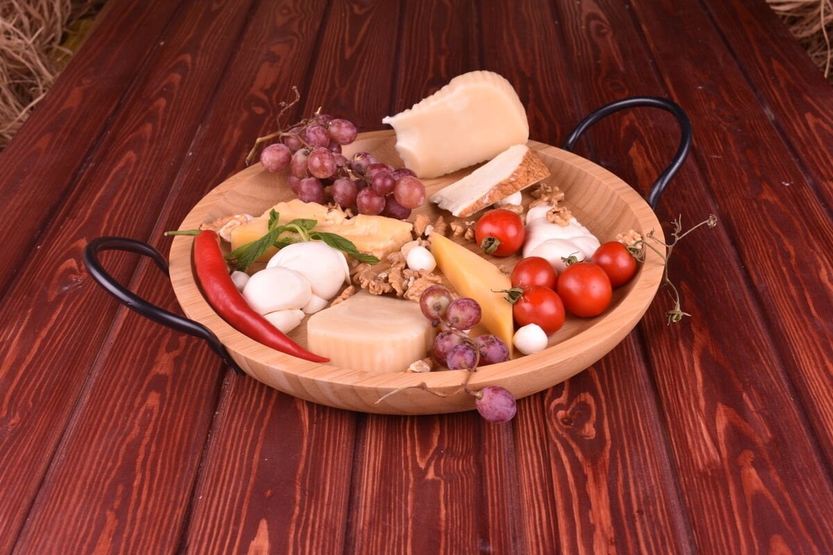 Panola - Kulplu Yuvarlak Tepsi