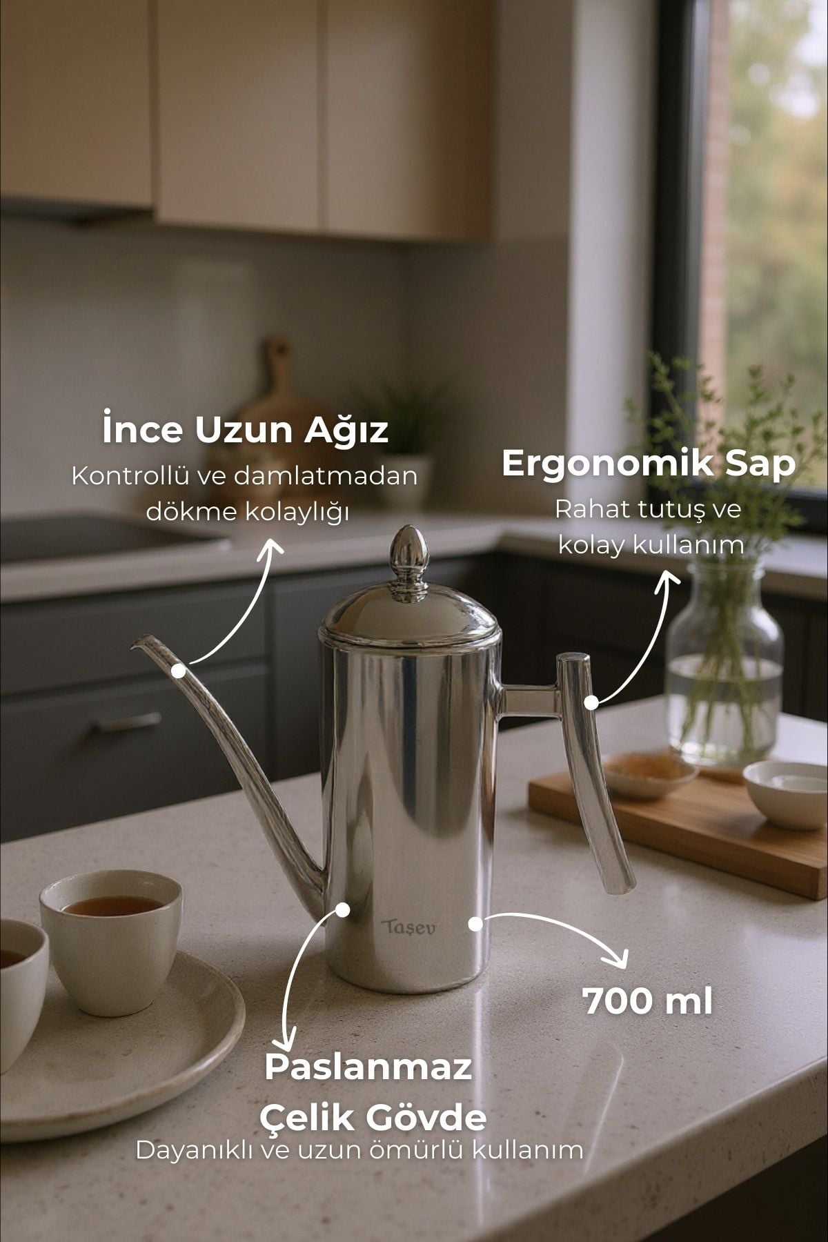 Zed - Çok Amaçlı Çelik Demlik 700ml