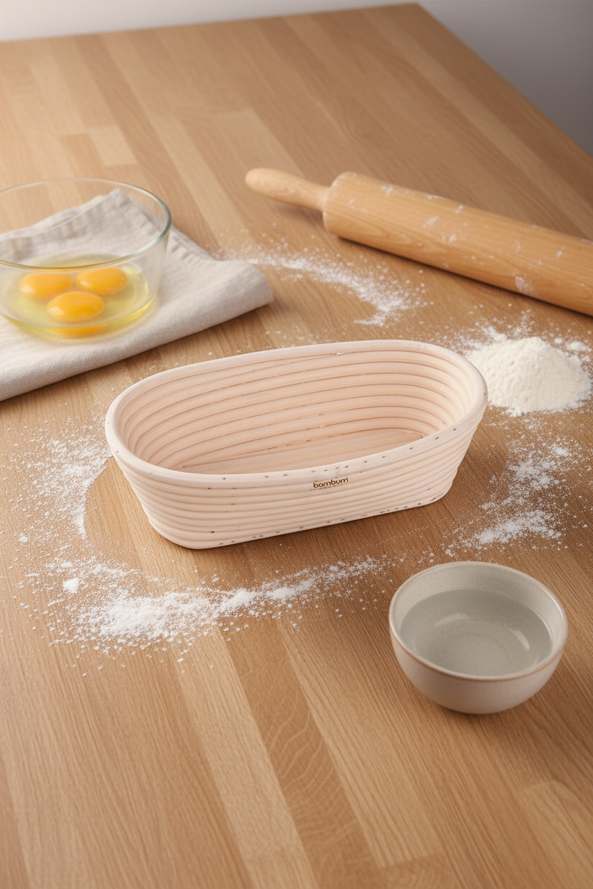 Puder - Ekmek Mayalama Sepeti Oval 24 cm