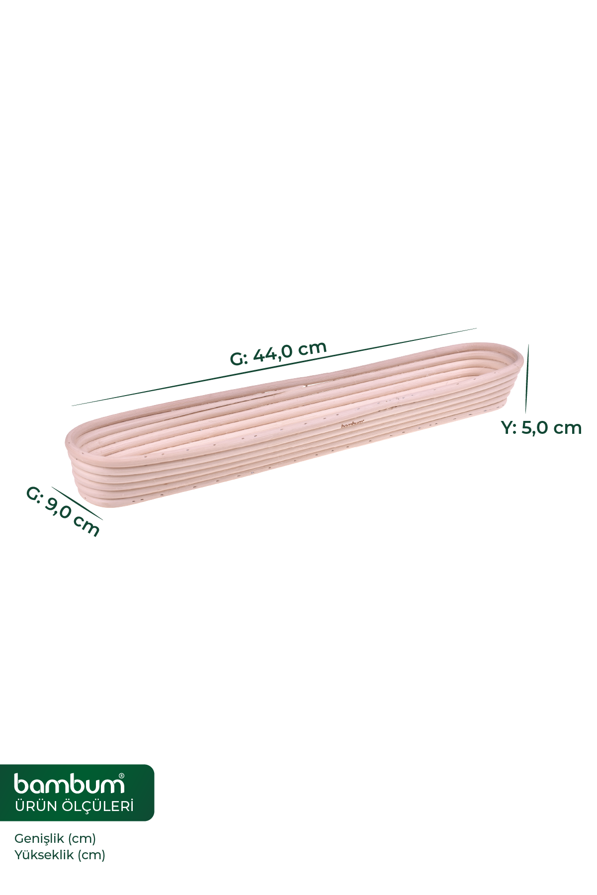 Puder - Ekmek Mayalama Sepeti Oval 44 cm