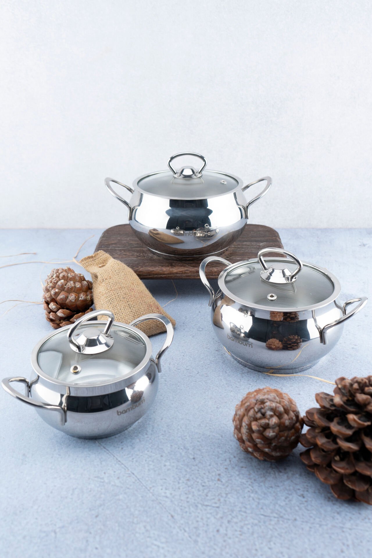 Rose - 6 Parça Derin Küre Tencere Seti