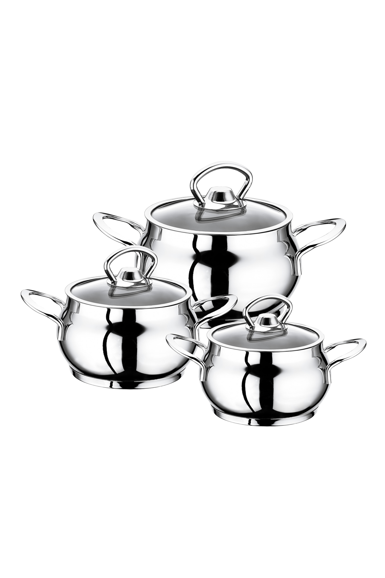 Rose - 6 Parça Derin Küre Tencere Seti