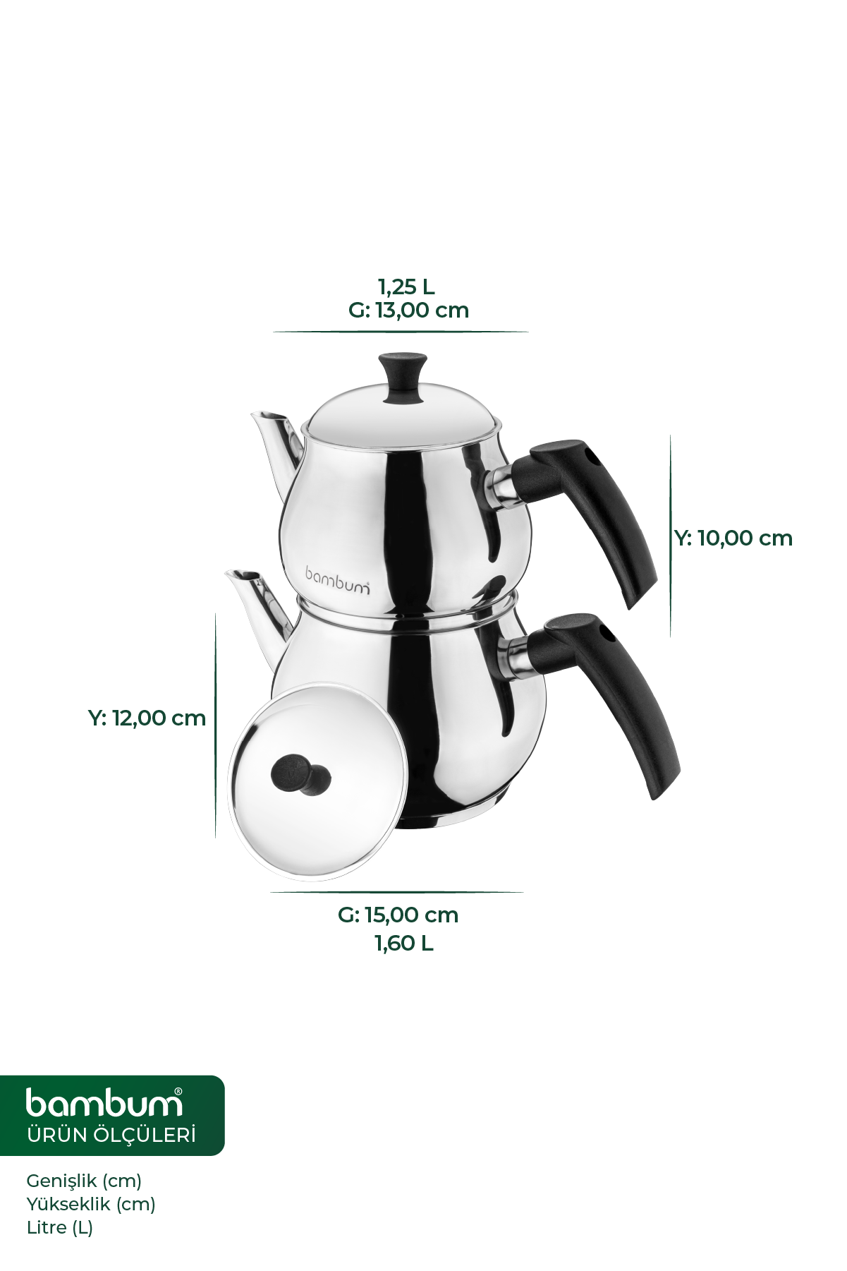 Solid - Çelik Çaydanlık Takımı